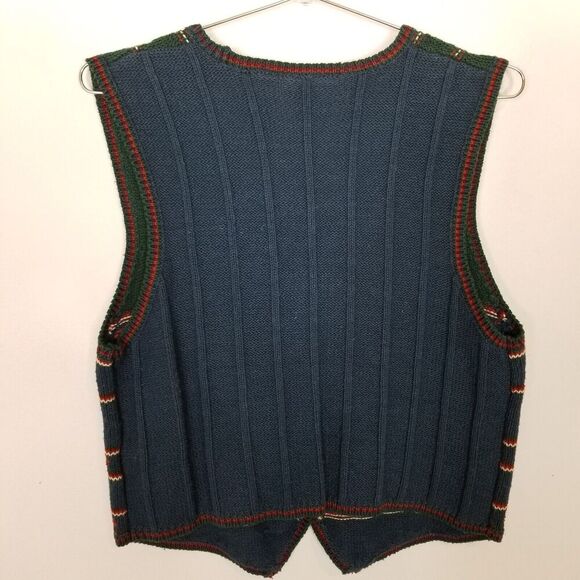 Crazy Horse Women Embroidered Embellished Vest Cardigan Sz L Boho Y2K Button Up - Picture 2 of 4